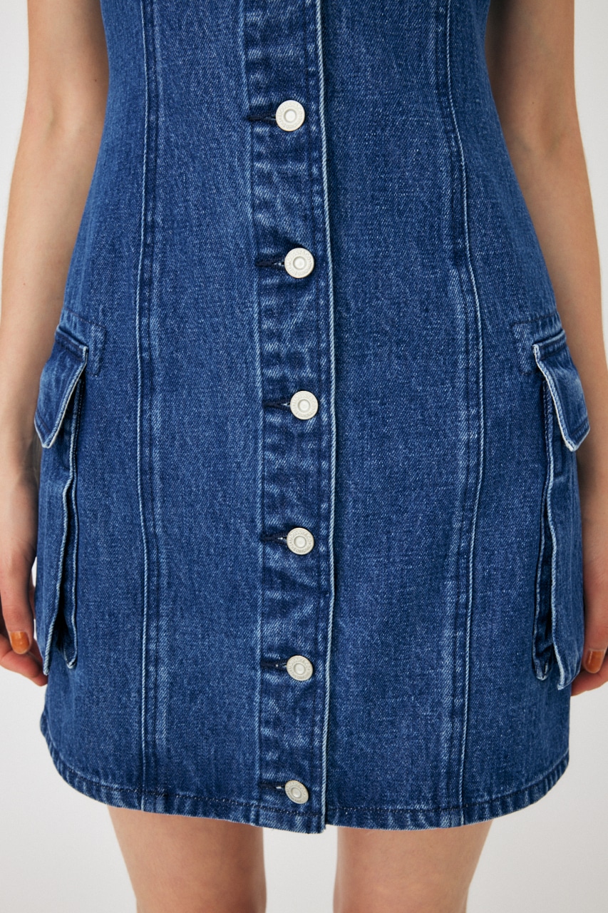 MOUSSY | DENIM CARGO MINI ドレス (ワンピース(ロング） ) |SHEL'TTER