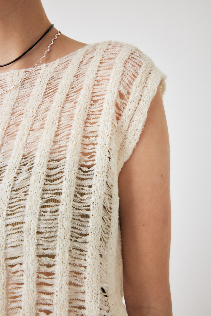 MOUSSY | TAPE YARN KNIT タンクトップ (タンクトップ ) |SHEL