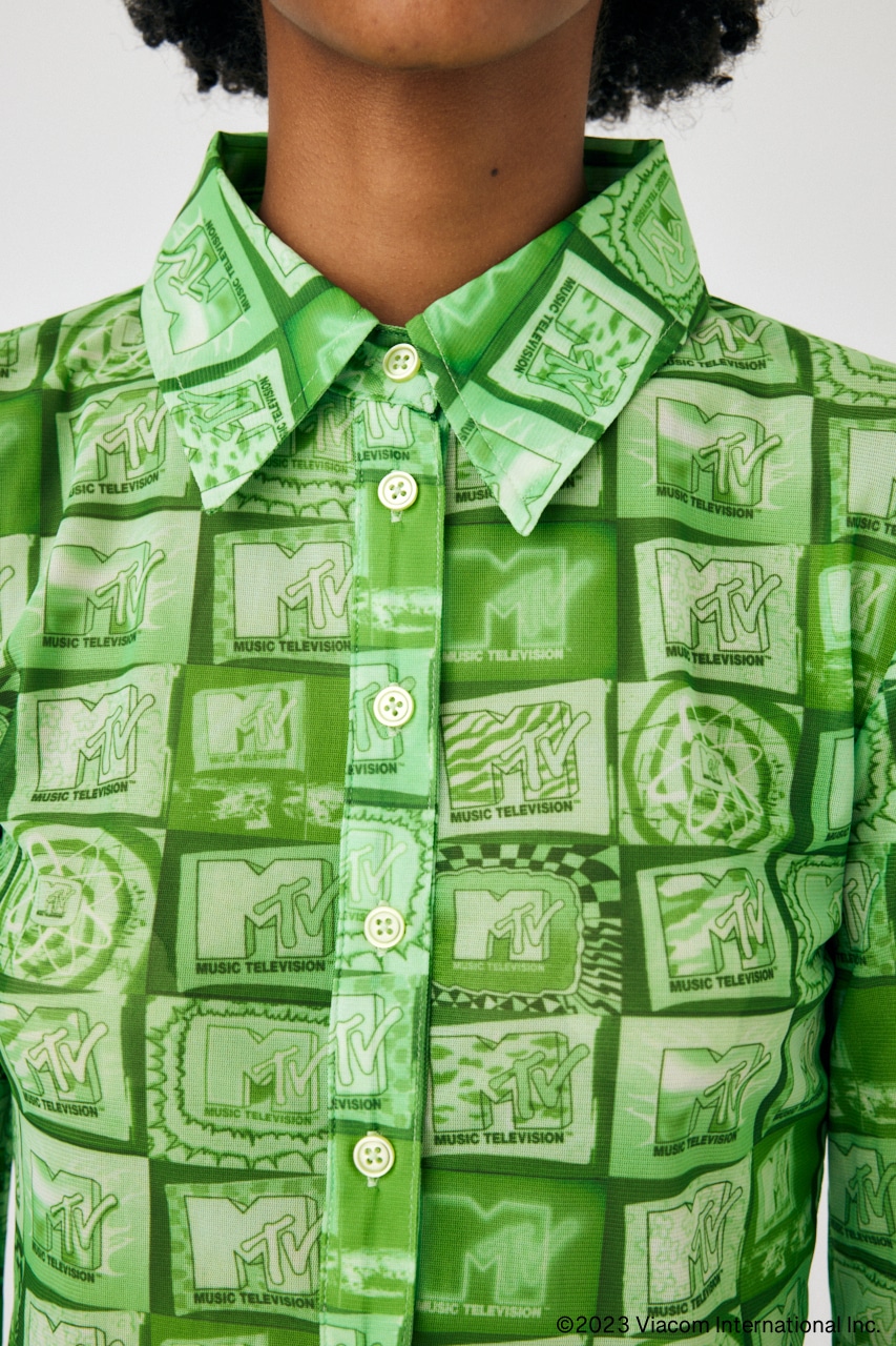 MTV SHEER シャツ GRN FREE