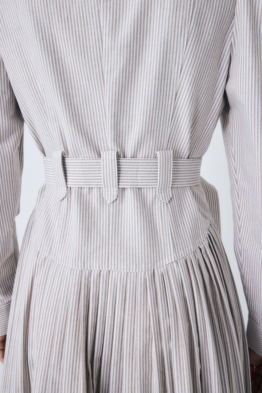 なし裏地L'Or Belted Pleats Dress