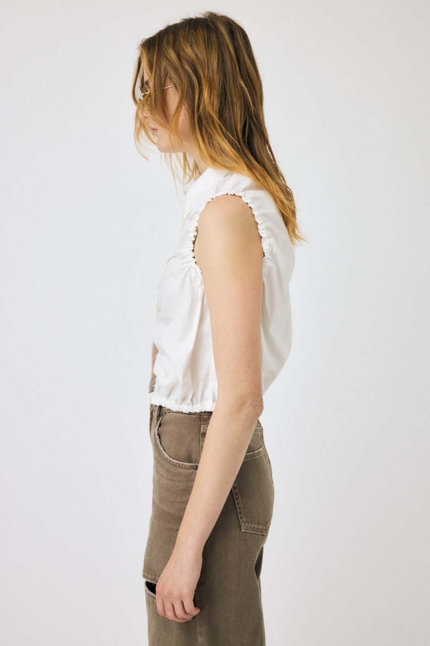 MOUSSY | GATHER SLEEVELESS シャツ (シャツ・ブラウス ) |SHEL