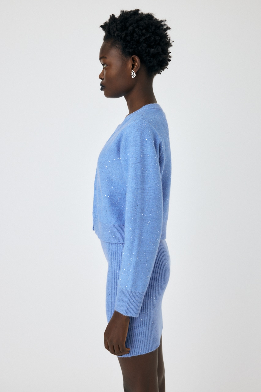 ムーミンパパ　マックスマーラ バルーンスリーブワンピース ブルー ムーミンパパ マックスマーラ バルーンスリーブワンピース ブルー