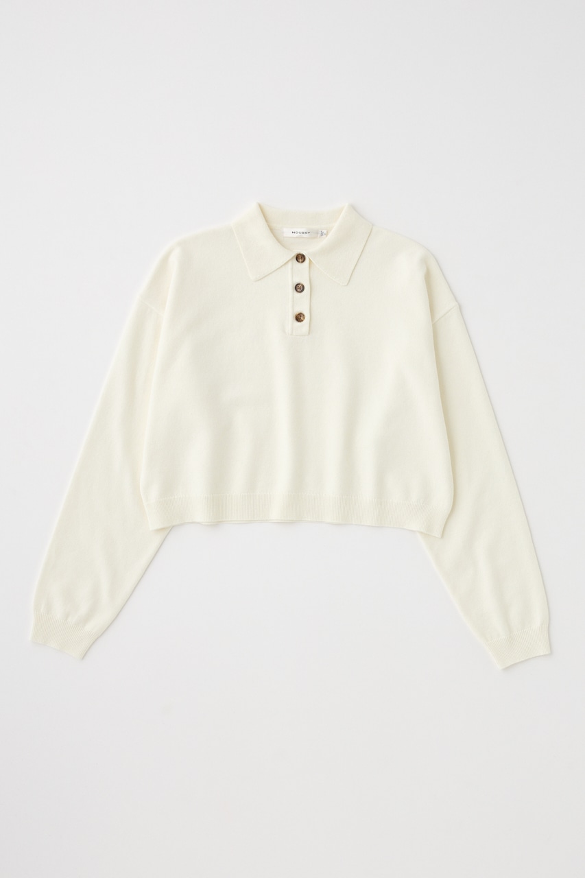 BOXY KNIT ポロ IVOY FREE