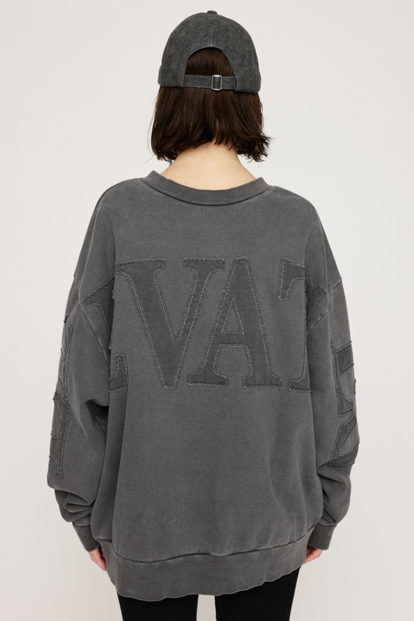 PATCH LOGO 2WAY スウェット BLK FREE