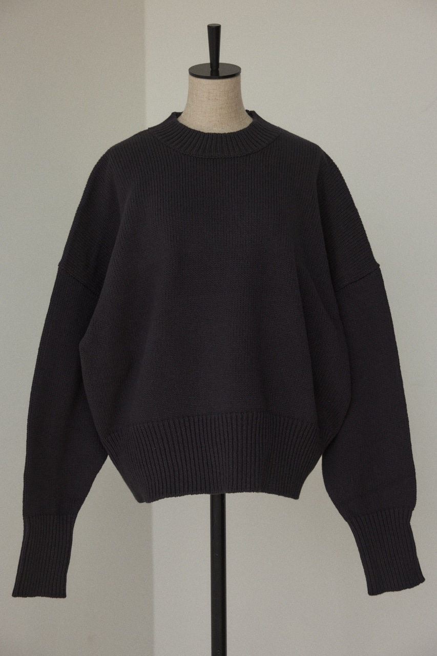 BLACK BY MOUSSY oversize knit pullover黒