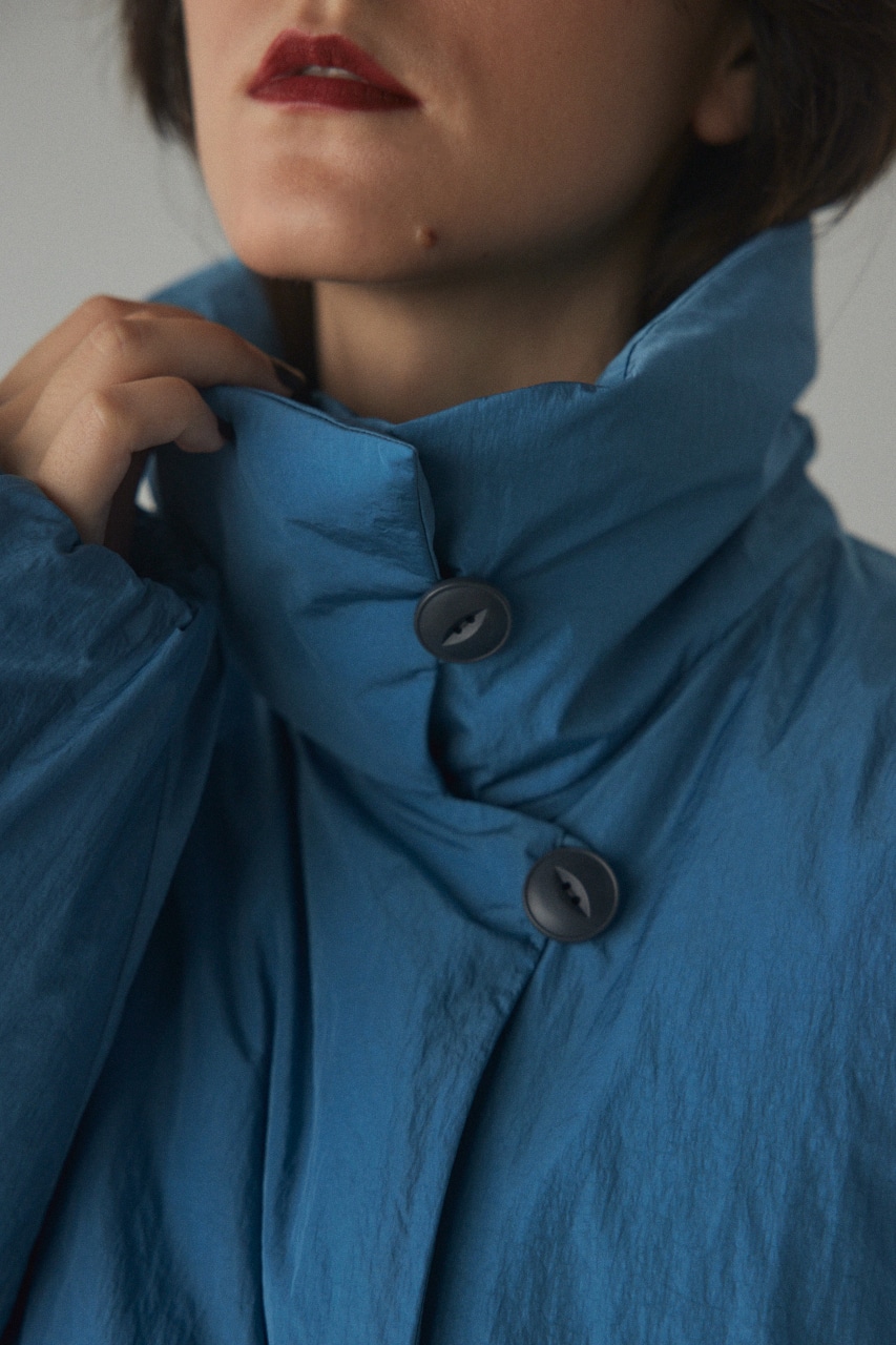 stand collar down coat BLU 2