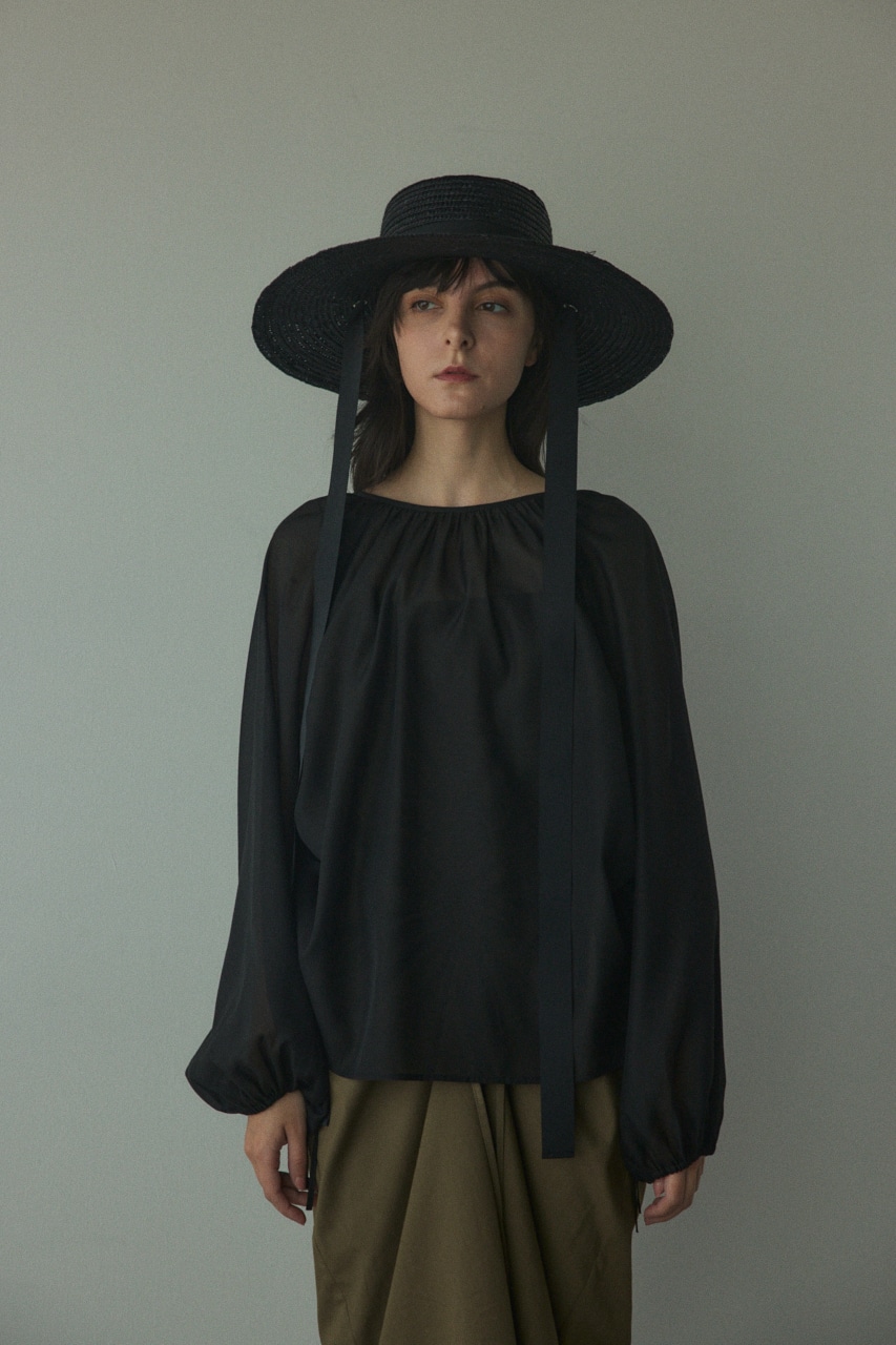 2way balloon blouse BLK FREE