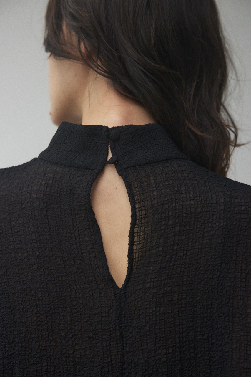 volume sleeve blouse BLK FREE