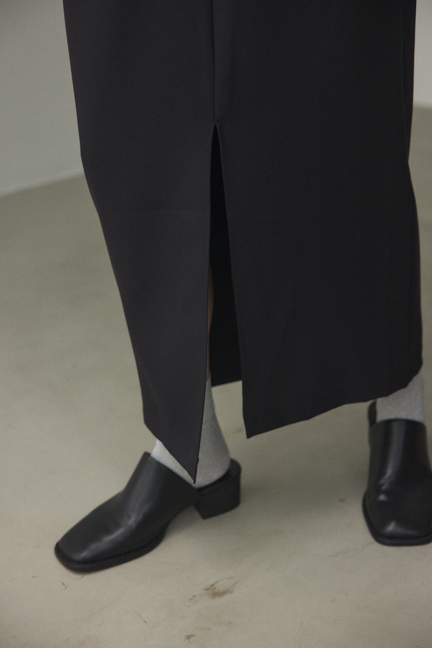 basic tight slit skirt BLK 1