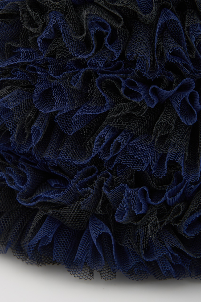 【SHEL'TTER SELECT】配色チュール2WAYドロストショルダーバッグ NVY FREE