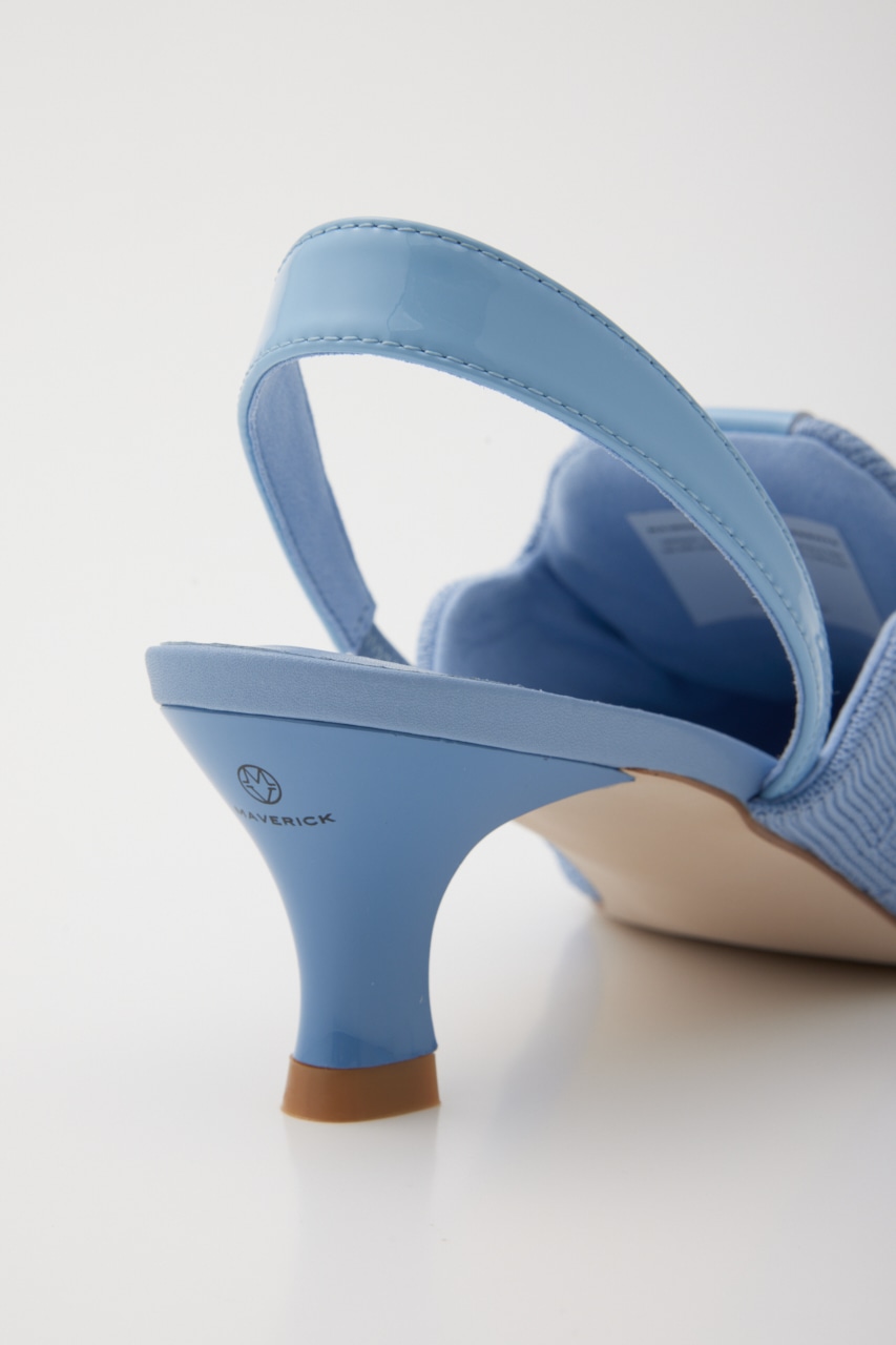 【MAISON MAVERICK PRESENTS】ニットレースアップヒールスニーカー SAX M