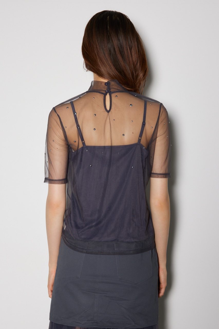 rienda | メタルボールシアートップス (Tシャツ・カットソー