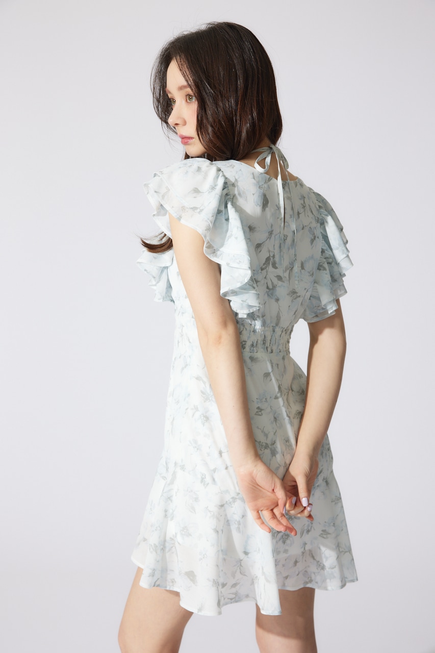 フリルフラワーミニワンピース WHT M