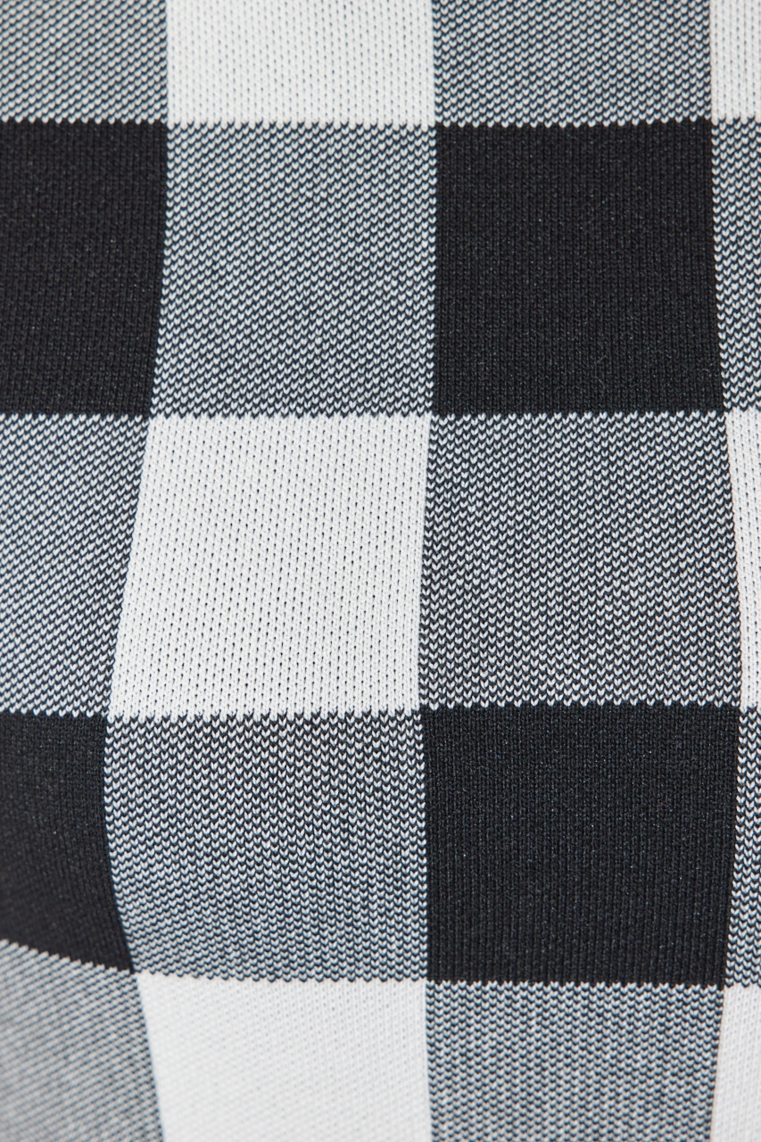 【一部店舗・WEB限定】フェイクパールショルダージャガードニットワンピース BLK FREE