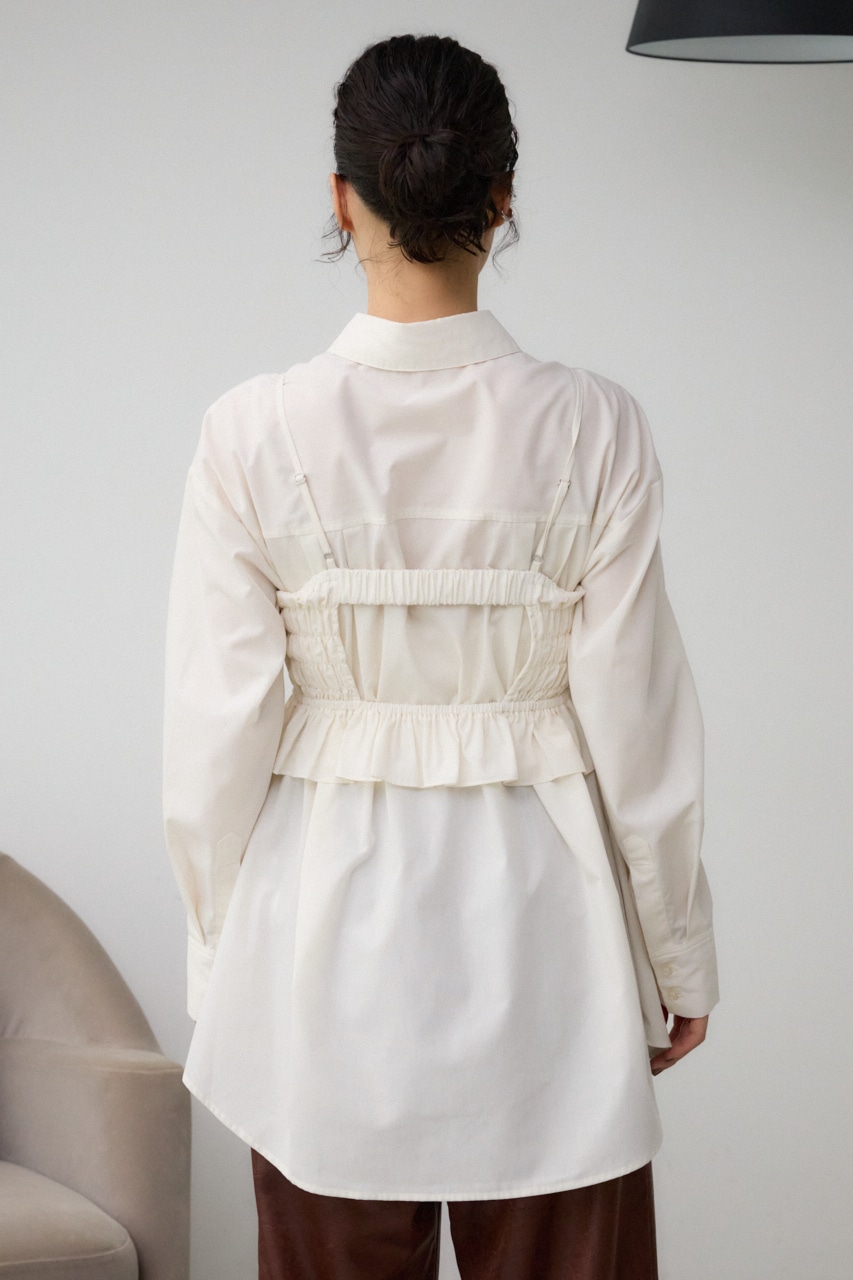 ビスチェ付きオーバーシャツ IVOY FREE