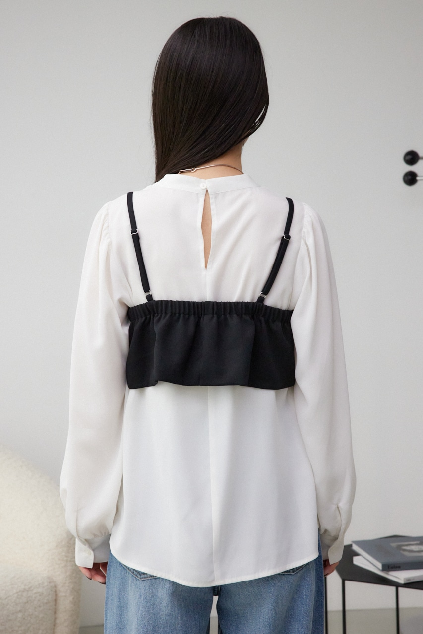 ガータービスチェレイヤードトップス BLK FREE