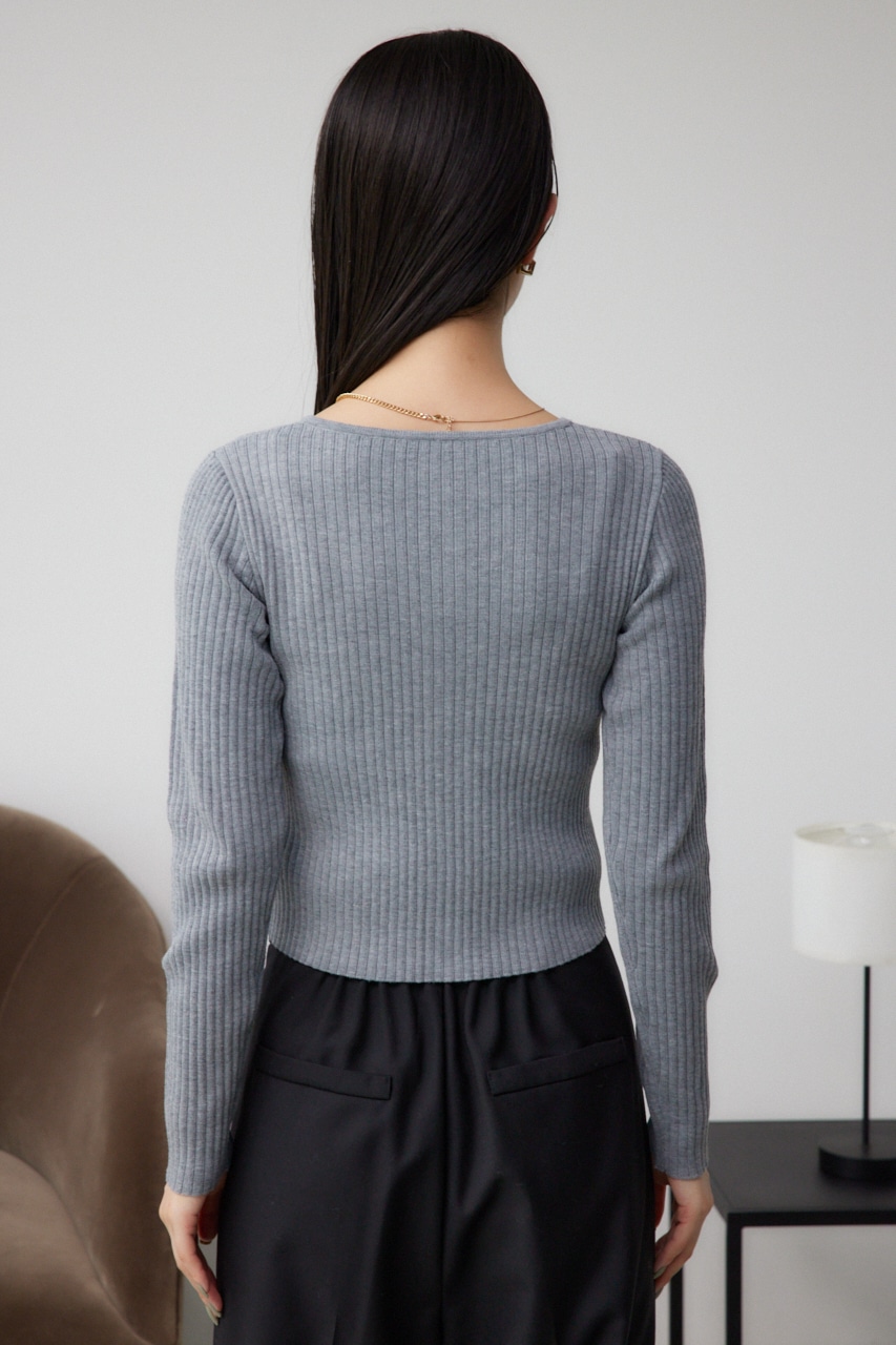 Wジップロングスリーブプルオーバー GRY FREE