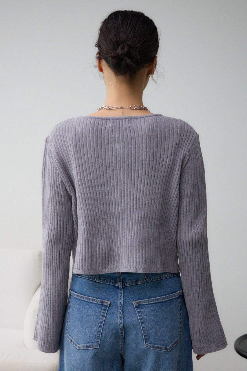 モールヤーンダブルジップカーディガン GRY FREE