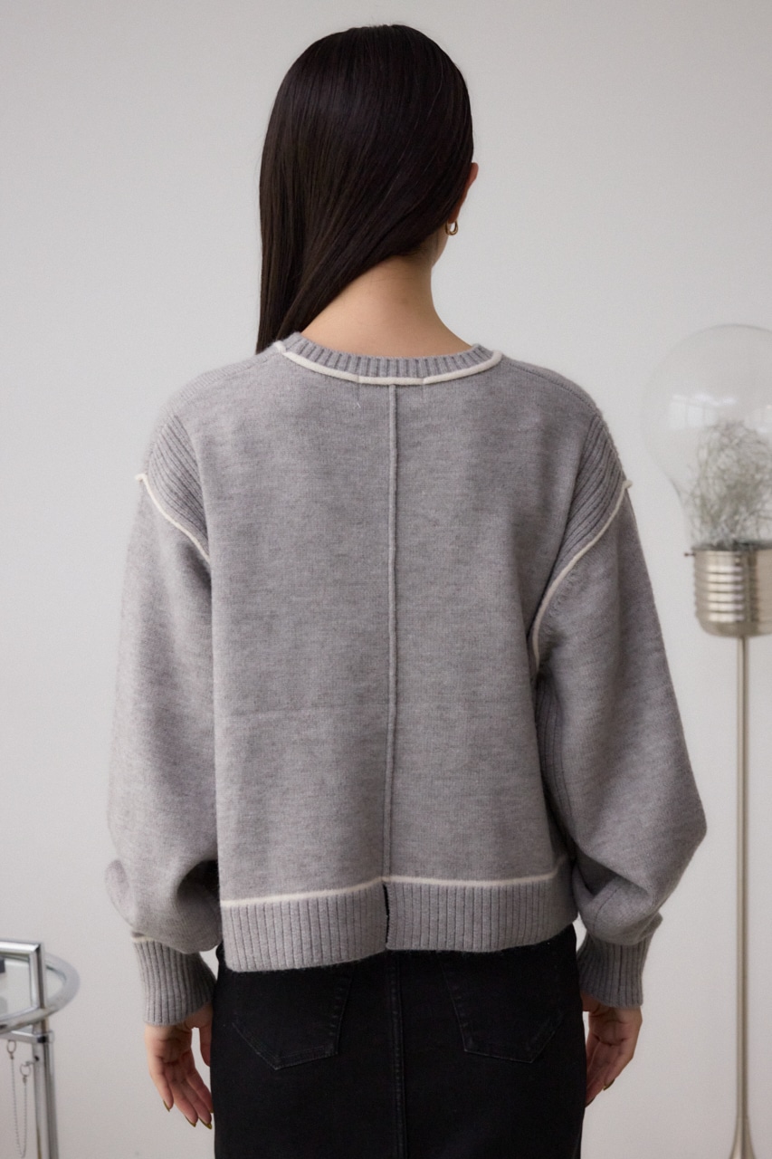 スウェットライクニットプルオーバー T.GRY FREE