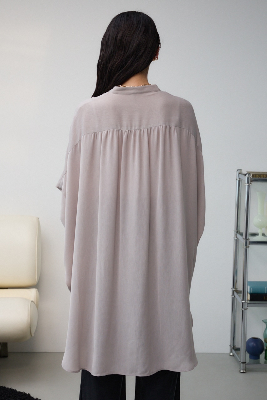 ポンチョ型楊柳シャツ GRY FREE