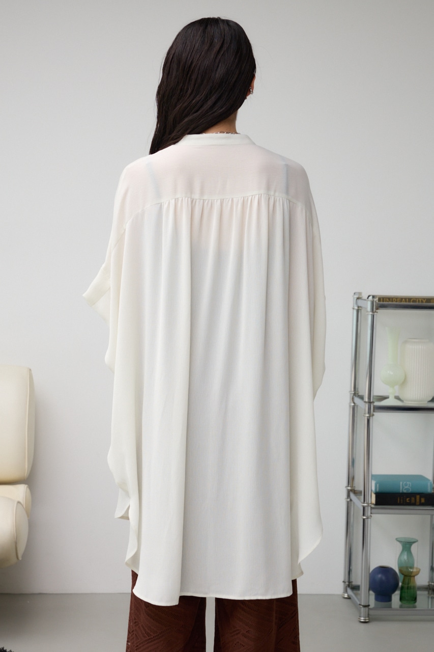 ポンチョ型楊柳シャツ IVOY FREE