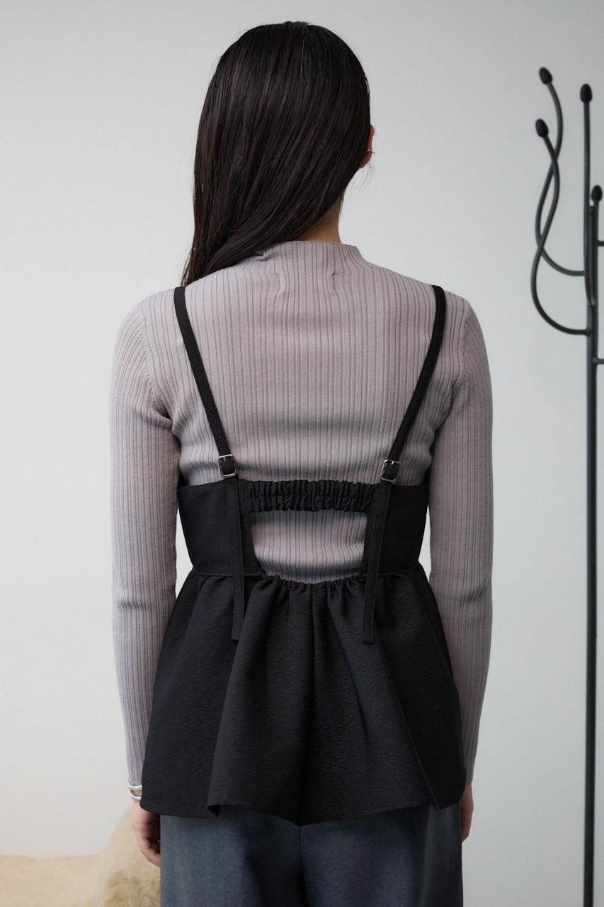 ジャガードフレアキャミ BLK FREE