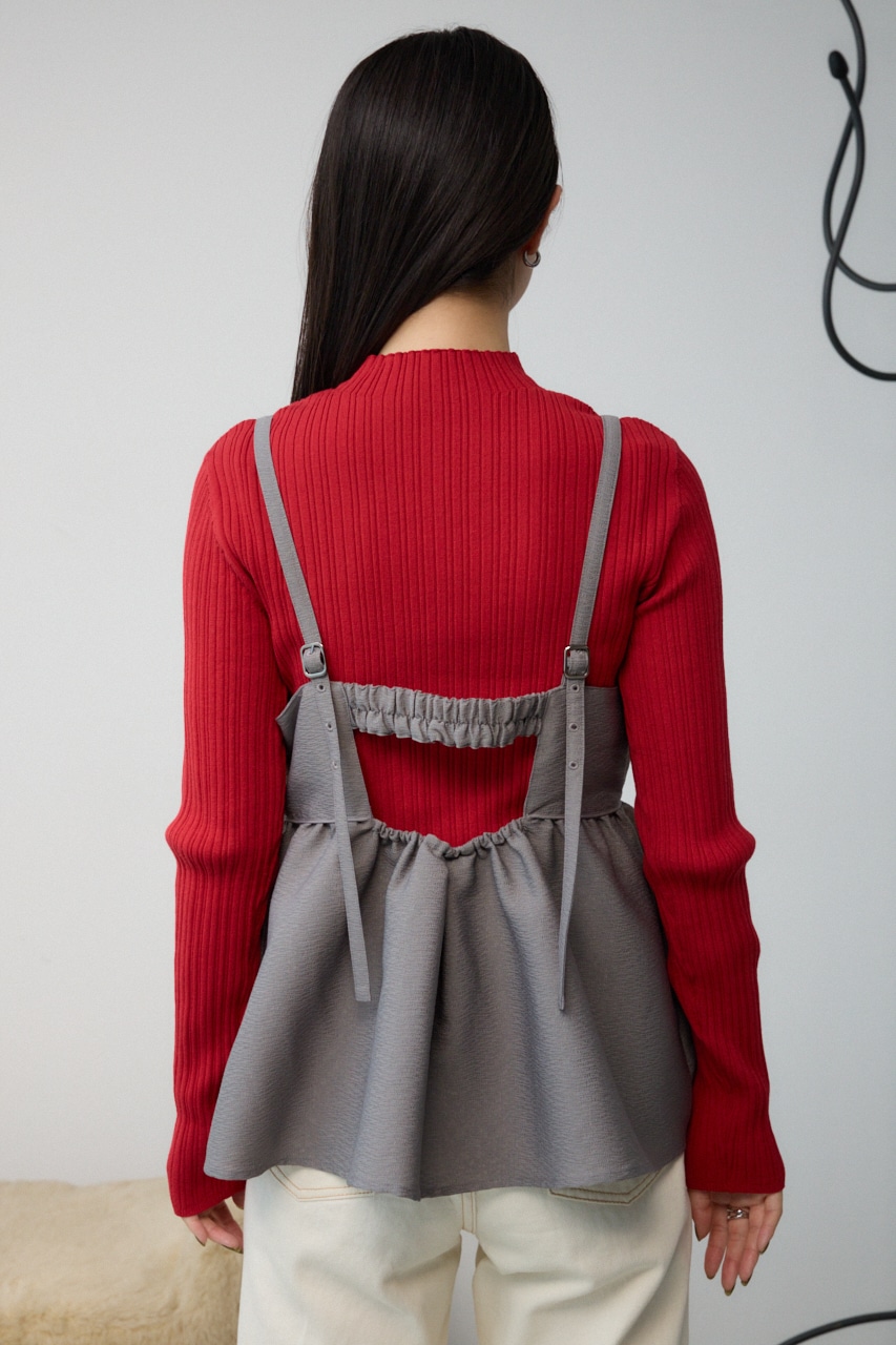 ジャガードフレアキャミ GRY FREE