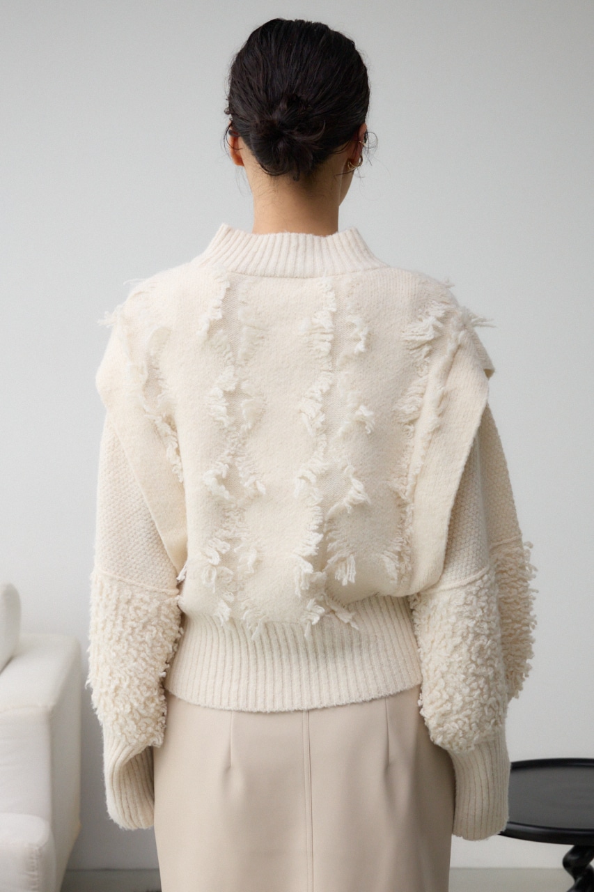 フリンジジャガードニット IVOY FREE