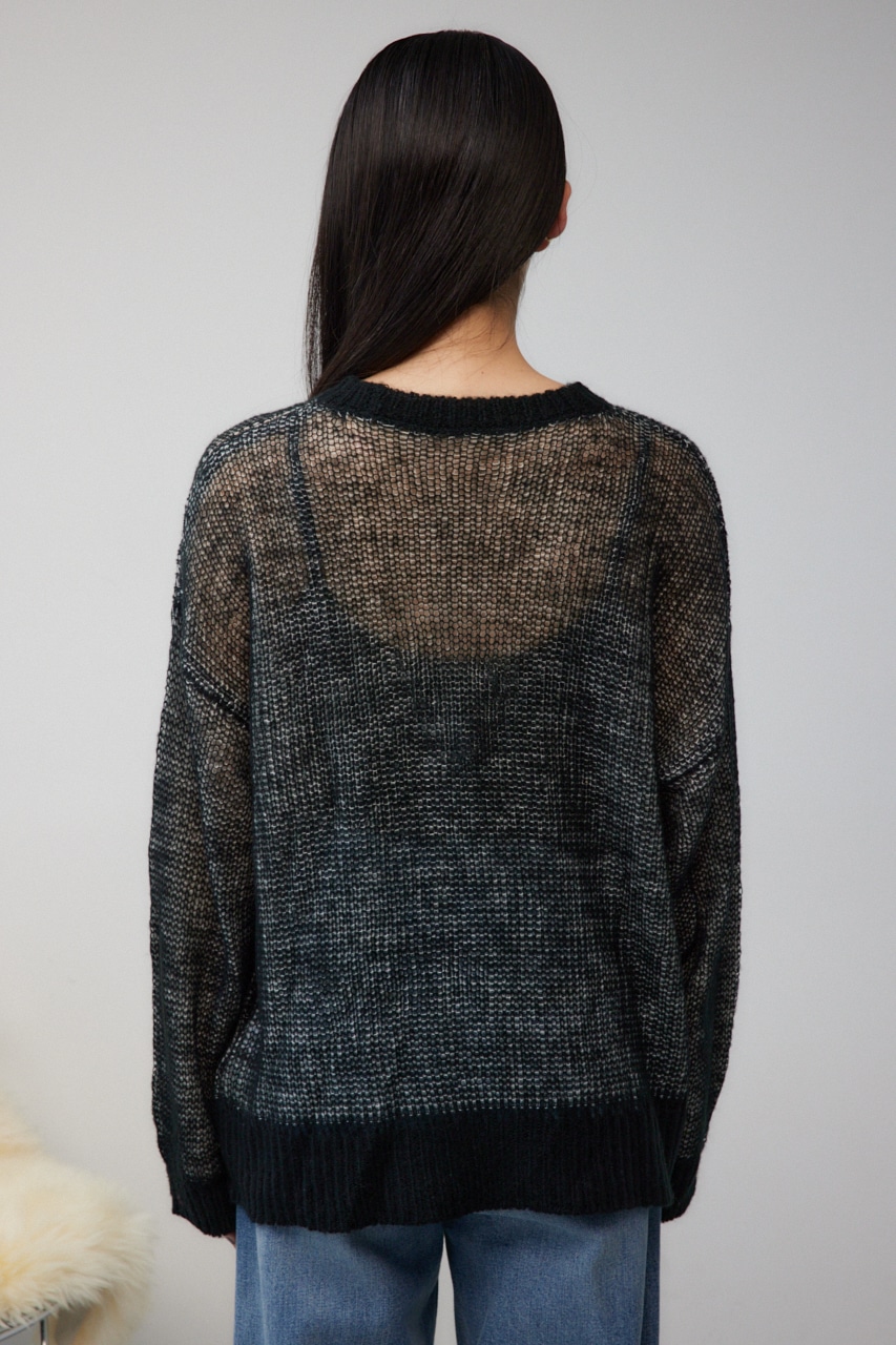 リバーシブルシアーニット BLK FREE