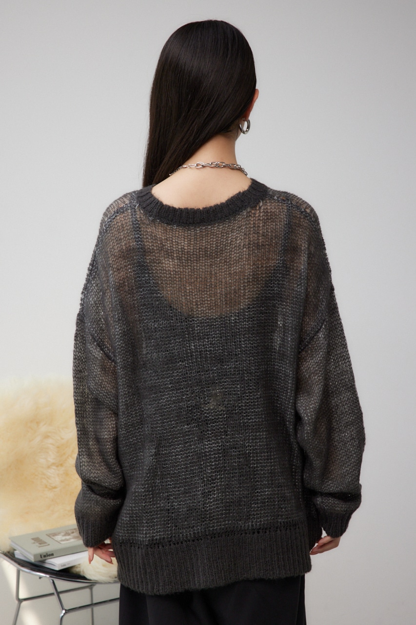 リバーシブルシアーニット GRY FREE