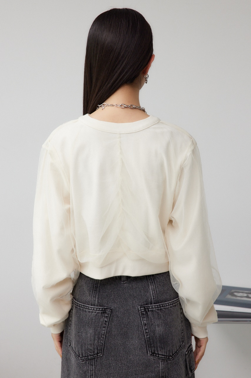 チュールドッキングカーディガン IVOY FREE