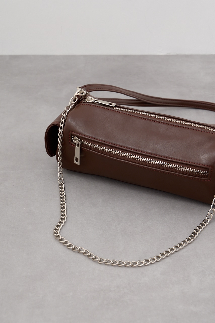 サイドポケットワイドシェイプバッグ BRN FREE