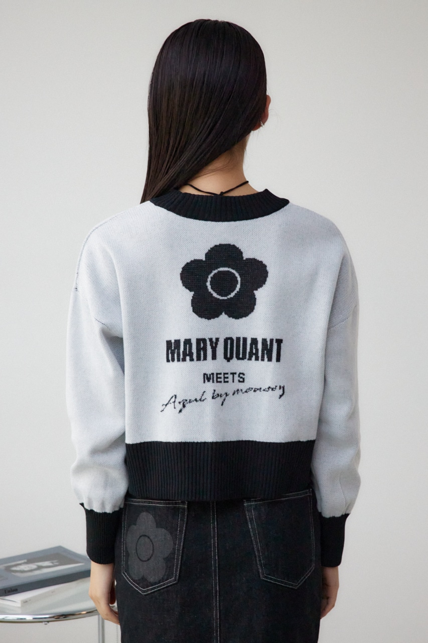 MARY QUANT×AZUL ロゴカーディガン WHT FREE