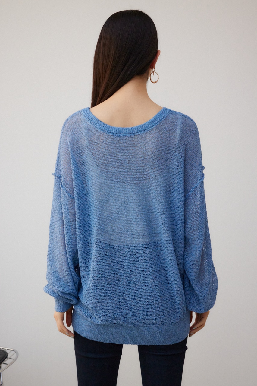 シアーグリッタールーズニット BLU FREE