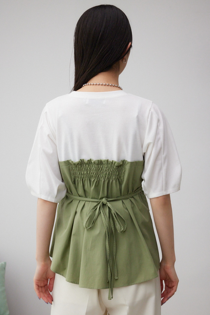 ビスチェレイヤードトップス 柄KHA M