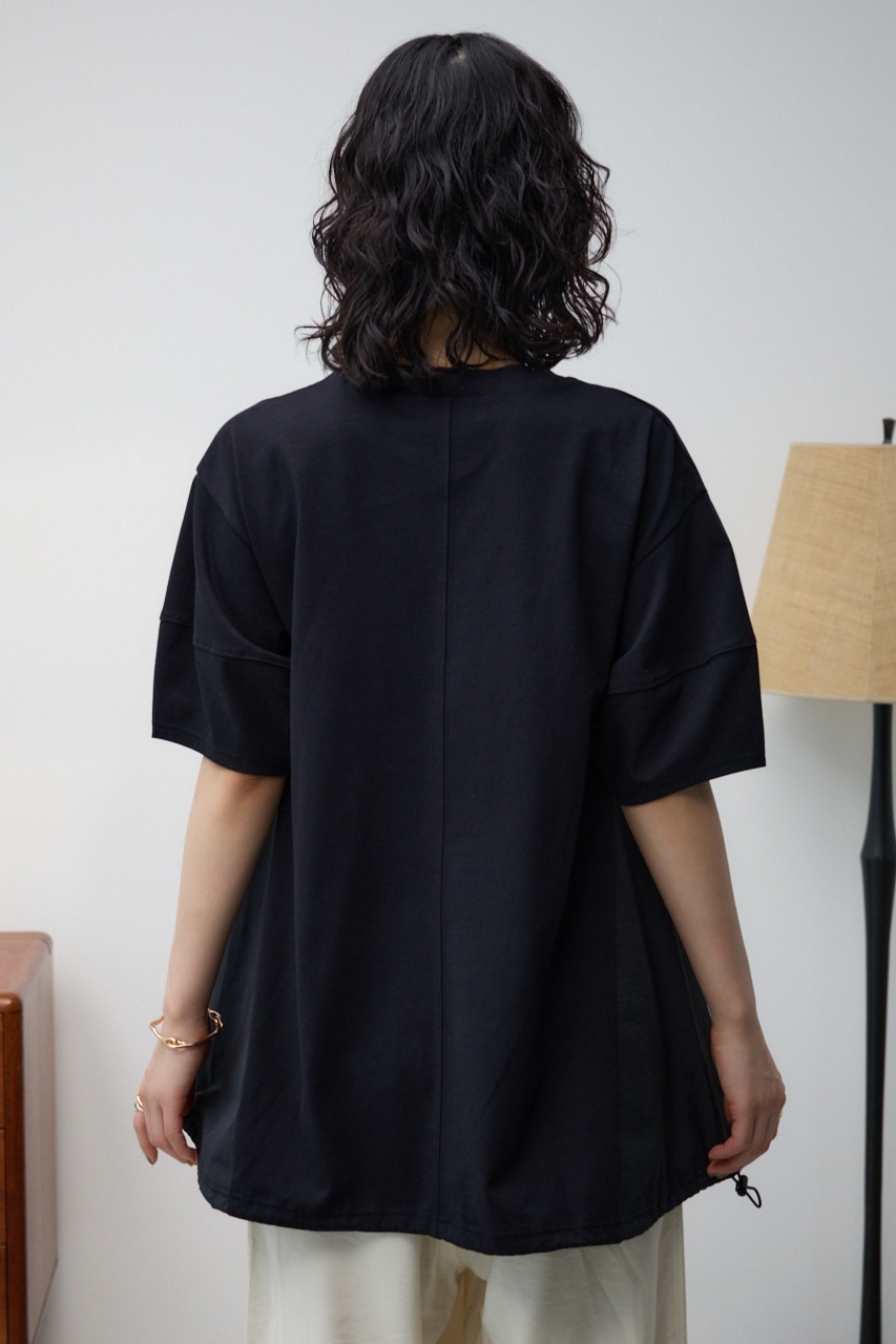 ドッキングバルーンギャザートップス BLK FREE