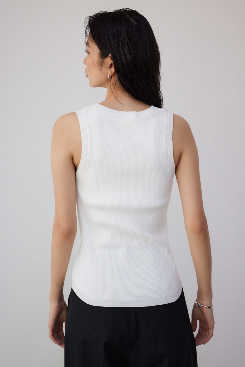 【PLUS】パッド付きニットタンク O/WHT FREE