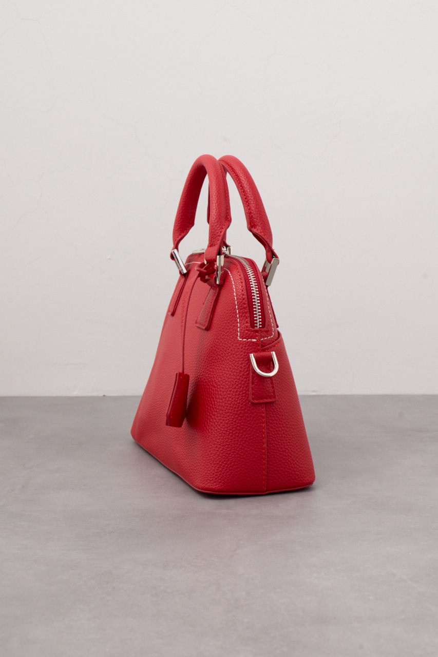 ダブルジッパーハンドバッグ RED FREE