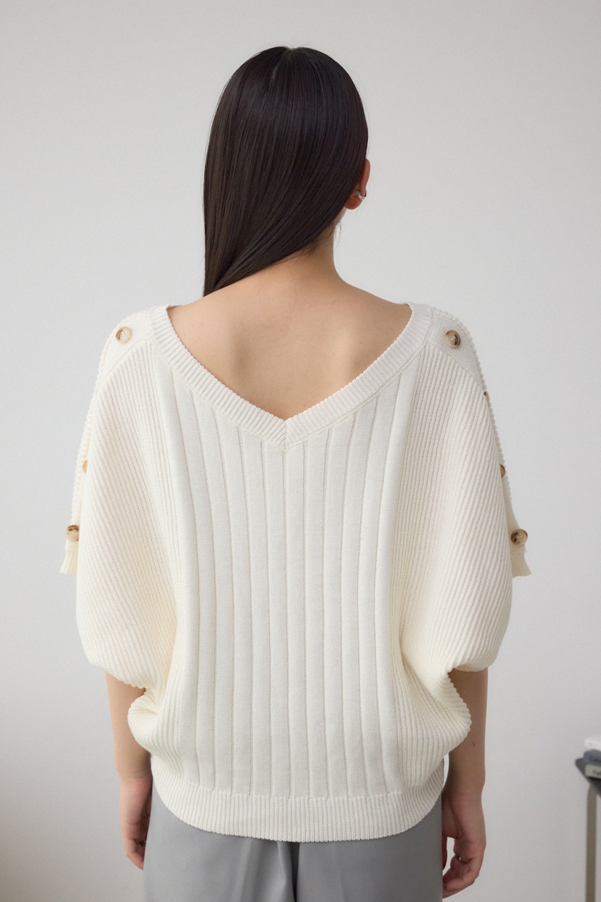 2WAYショルダーボタンニット IVOY FREE