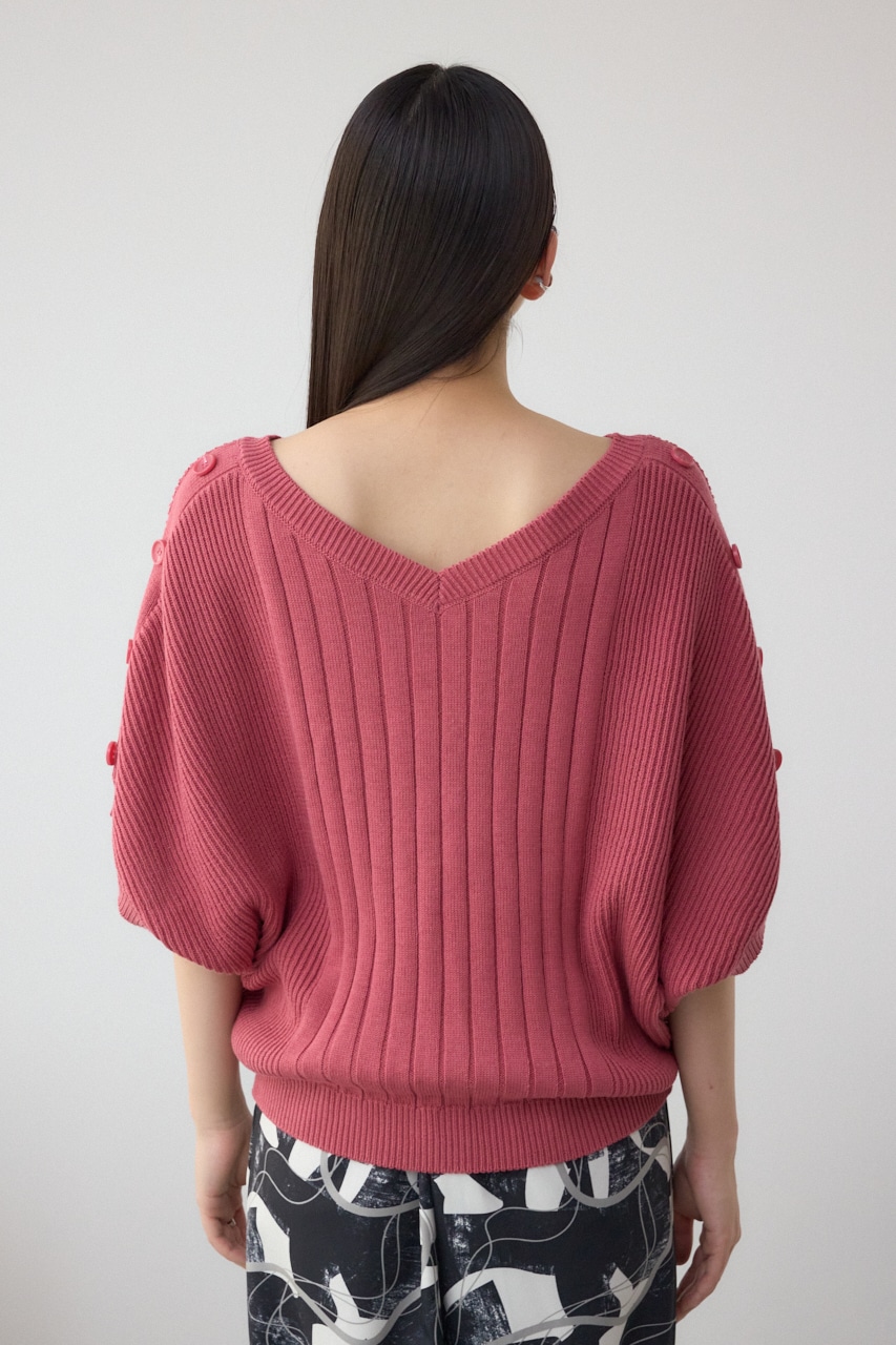 2WAYショルダーボタンニット PNK FREE