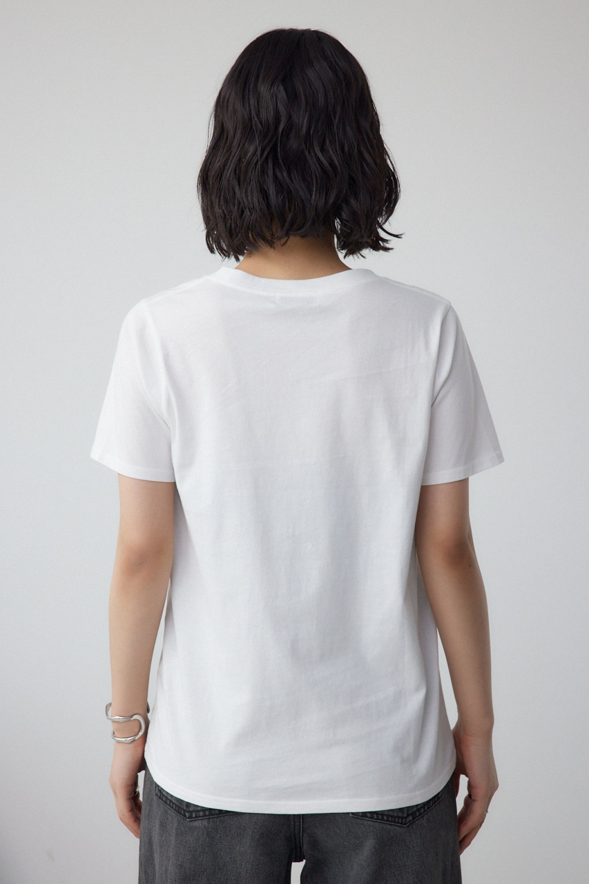 シンプルロゴTシャツ O/WHT FREE