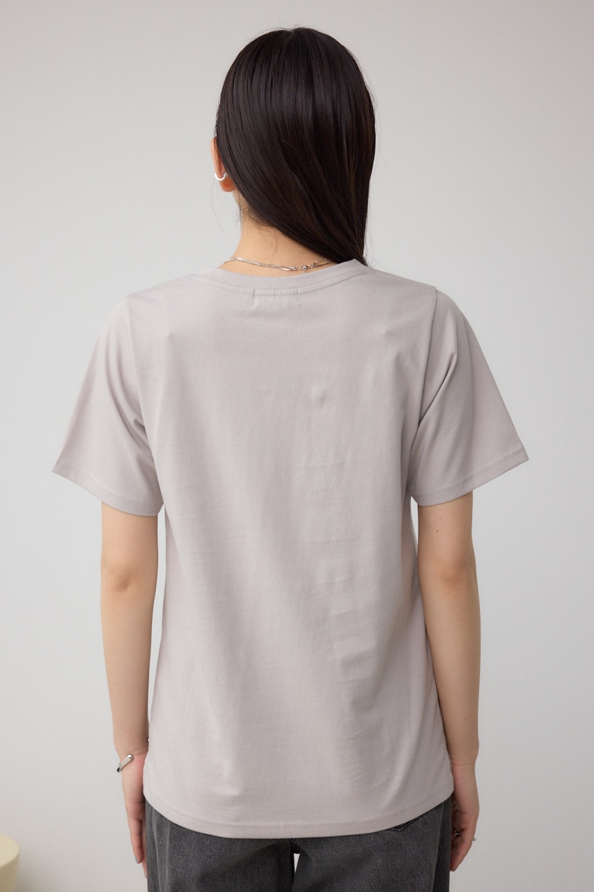 チェストメッセージロゴTシャツ L/GRY S