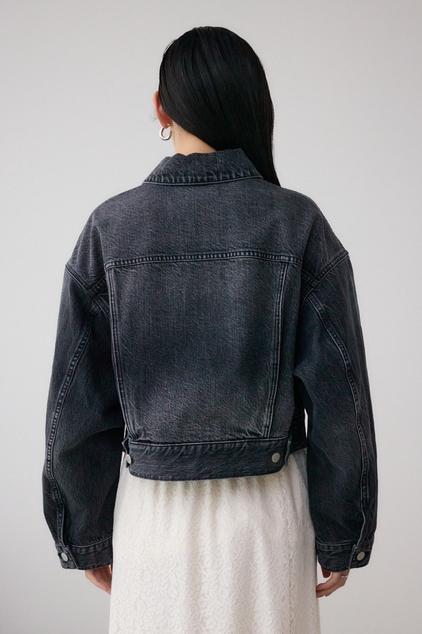 AZUL DENIM イレヘムカットデニムジャケット L/BLK FREE