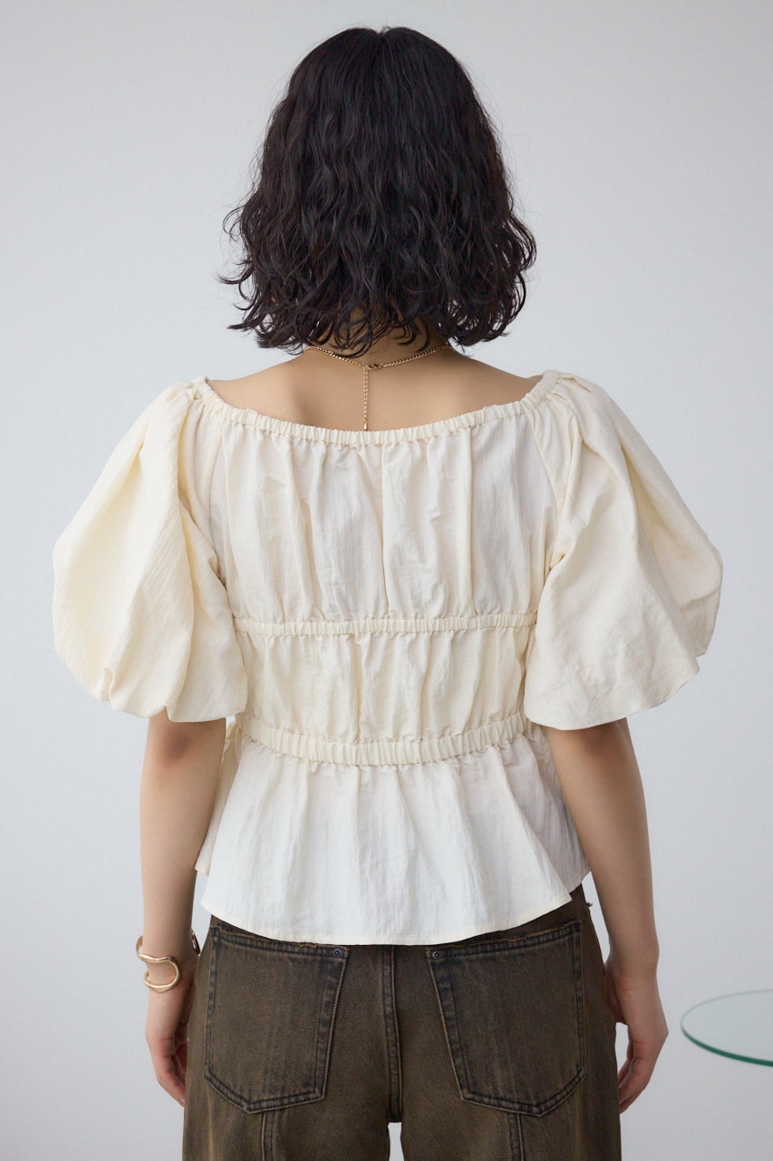 パフショルダー2WAYブラウス IVOY FREE