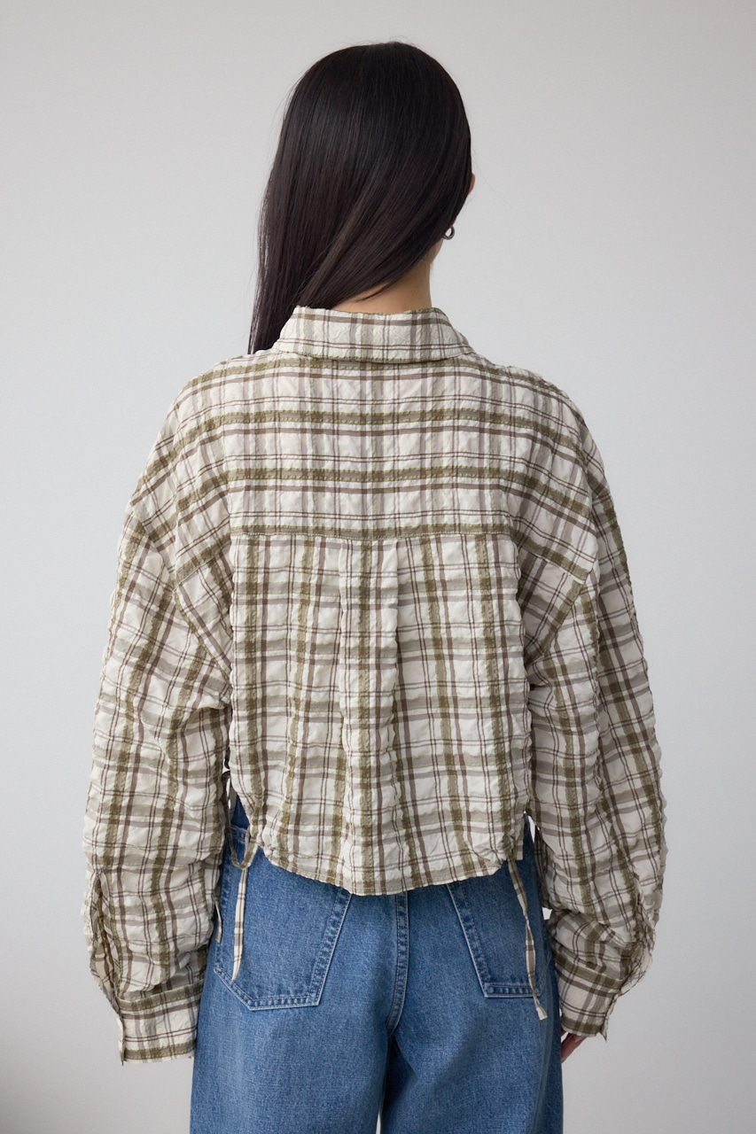 ラウンドヘムドロストシャツ 柄WHT FREE