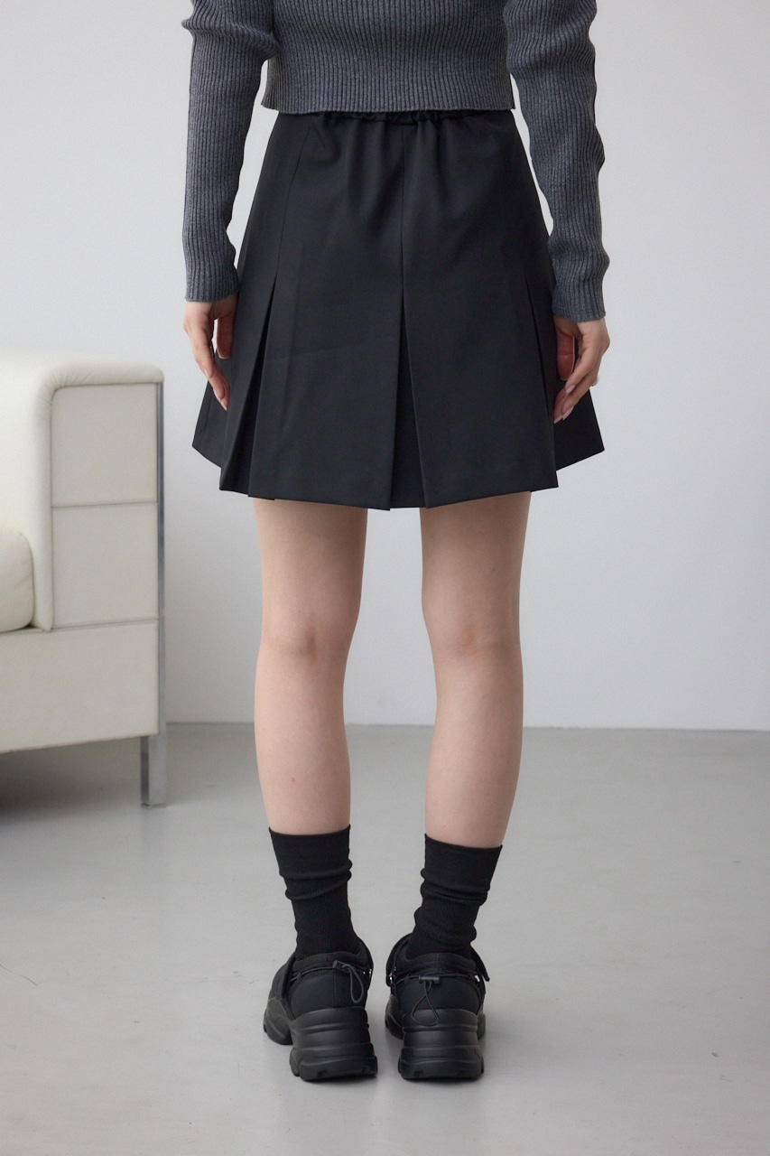 プリーツミニスカートパンツ BLK FREE