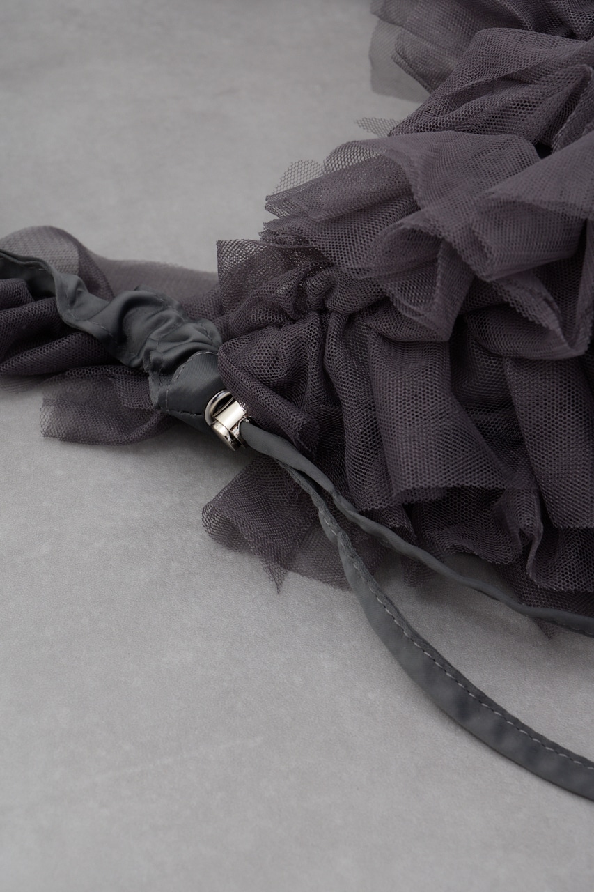 チュールフリルショルダーバッグ GRY FREE