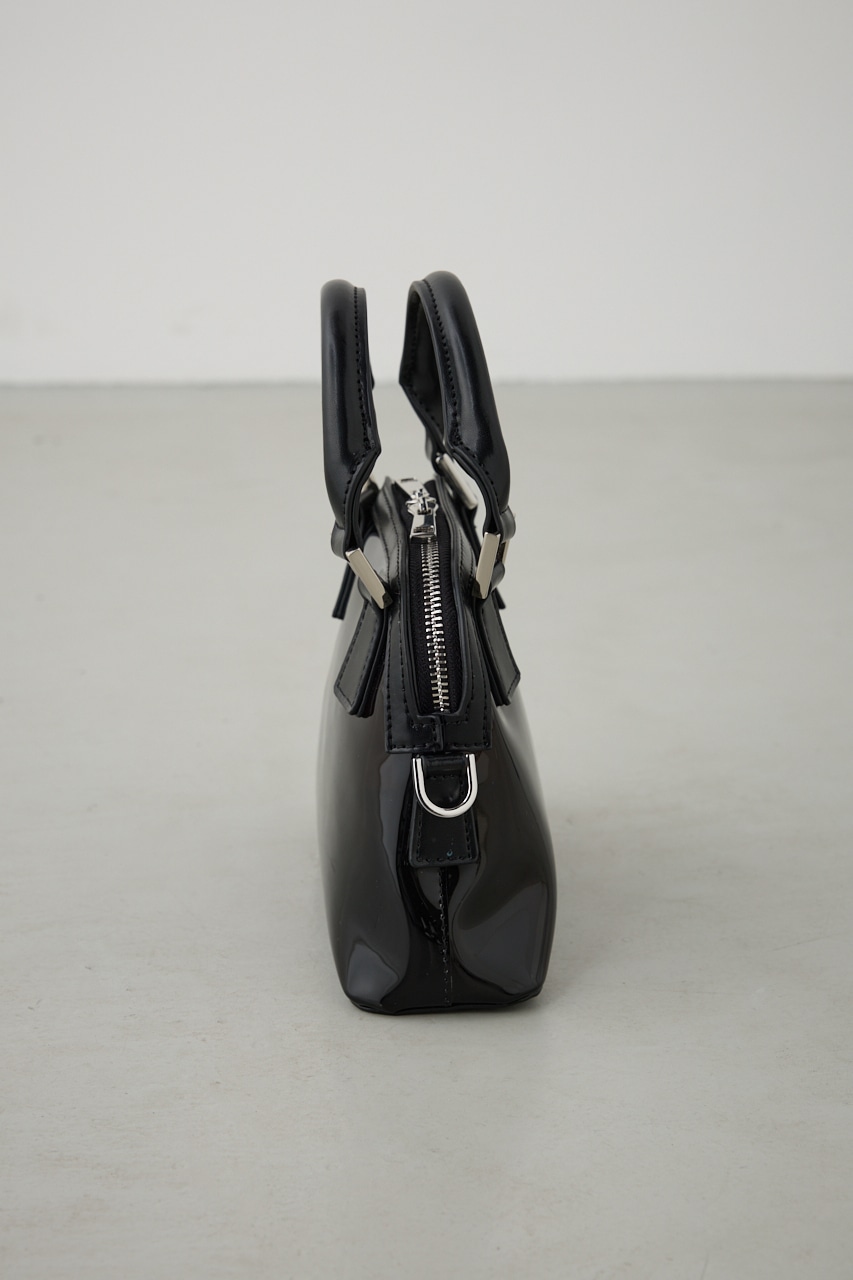 ダブルジッパークリアミニバッグ BLK FREE