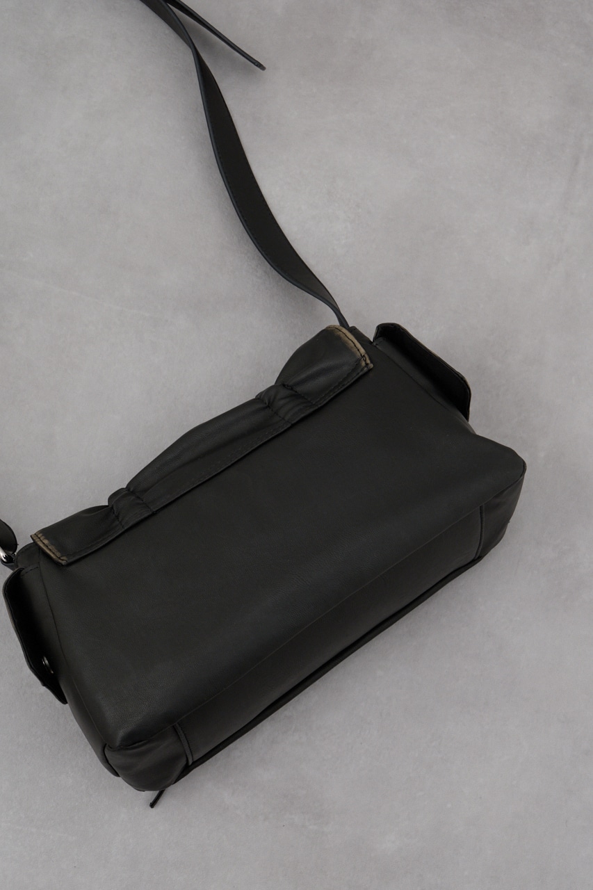 リボンデザインフラップバッグ BLK FREE