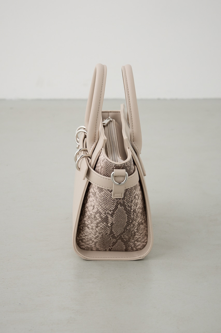 ベルトデザイントラペイズドバッグ L/BEG FREE